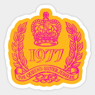 The Queen's Jubilee 1977 - Punk Style Faded Design Sticker